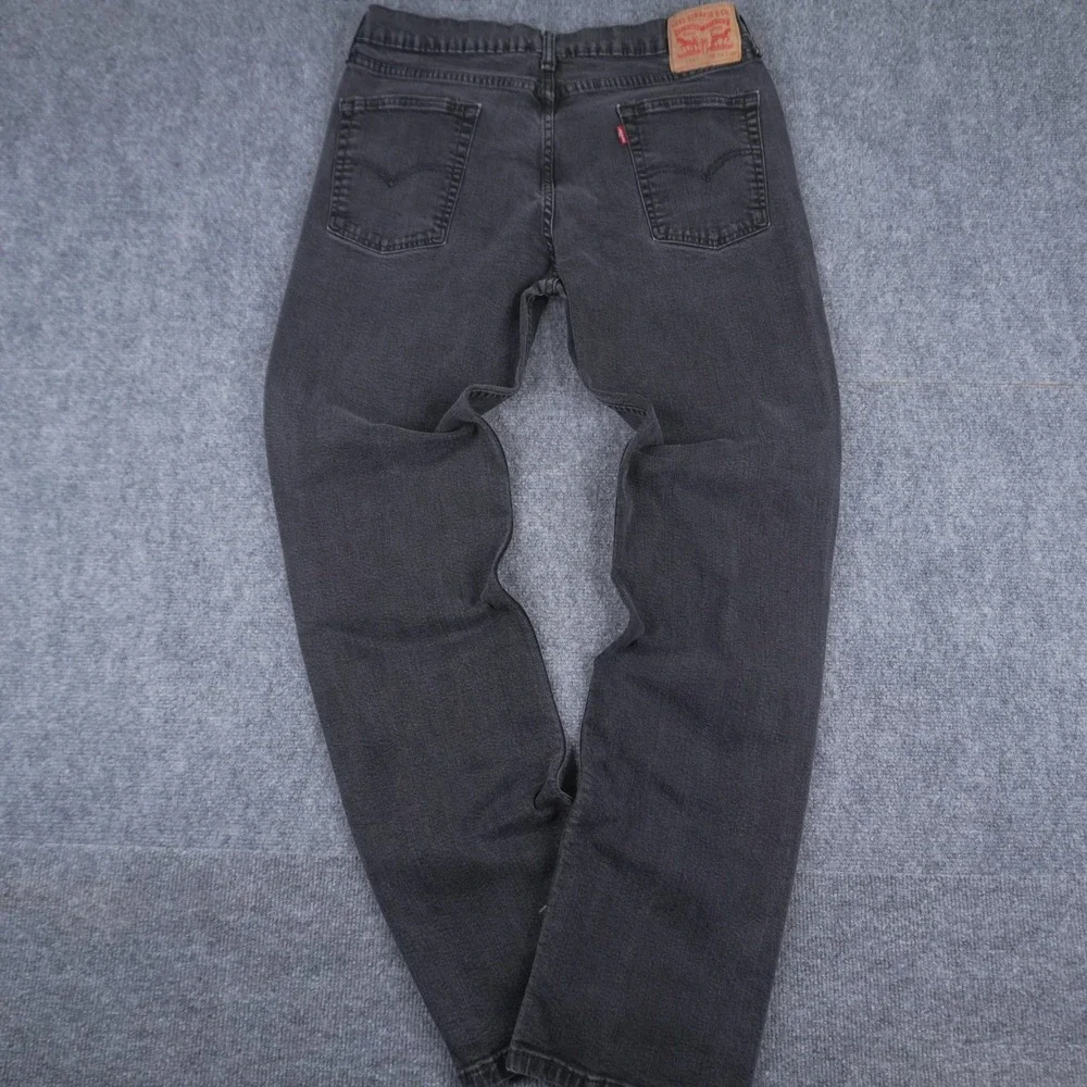 Levi's 514‎ Straight Fit Jeans Mens 36x36 Black Faded Denim Pants